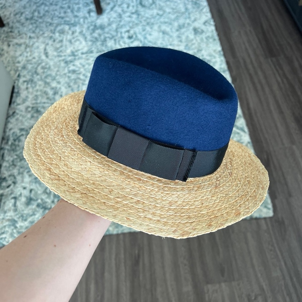 NWT Kate Spade Wool & Raffia Sun Hat
